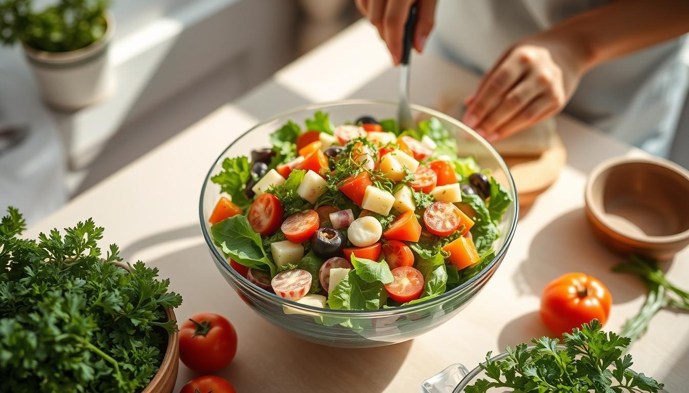 Fresh seasonal cooking dish