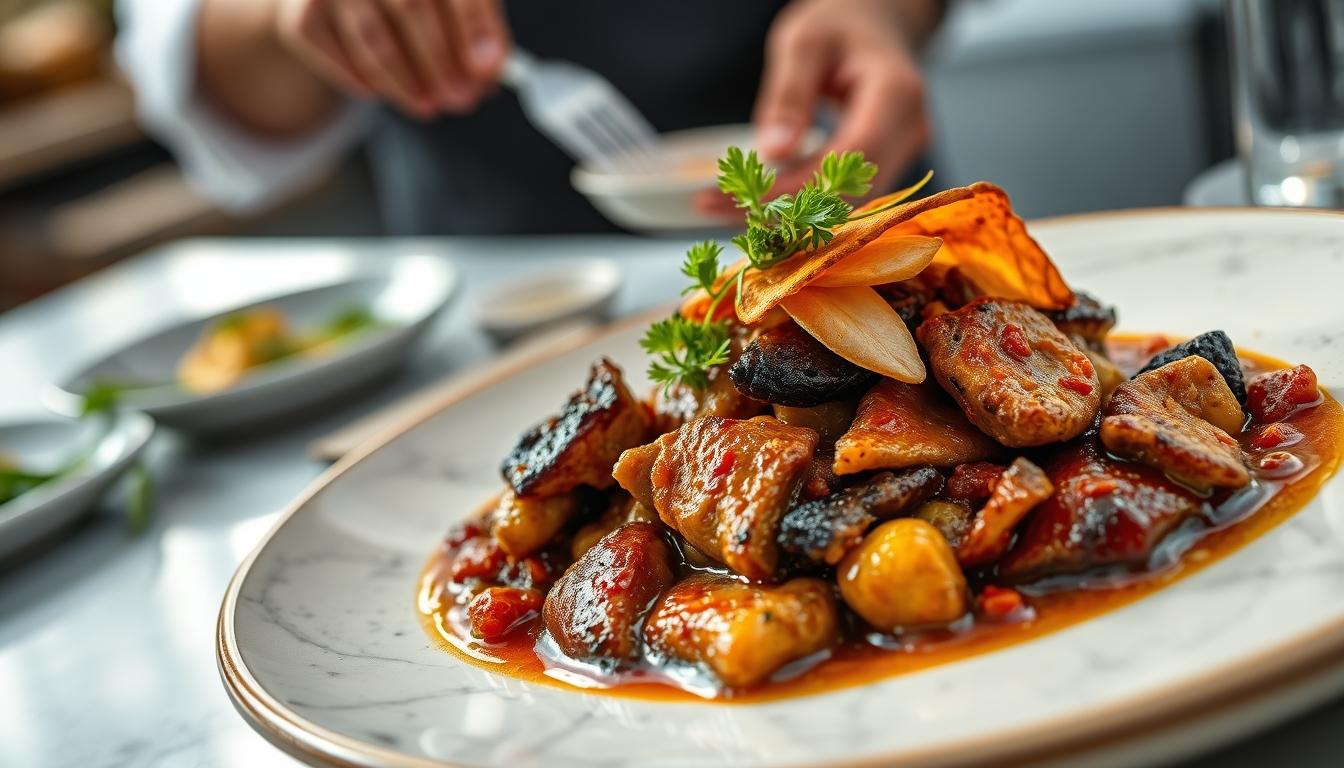 Measured baking ingredients prepared on a counter